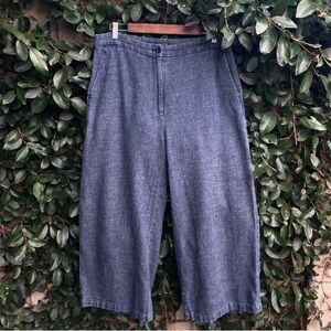 Eileen Fisher Cropped Hemp and Cotton Pants